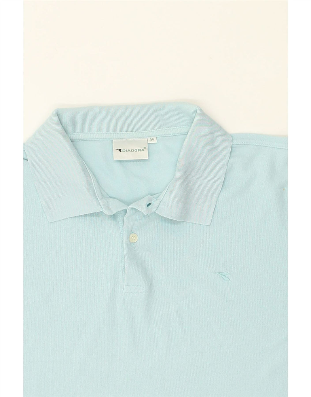 DIADORA Mens Polo Shirt IT 56 XL Blue Cotton | Vintage Diadora | Thrift | Second-Hand Diadora | Used Clothing | Messina Hembry 