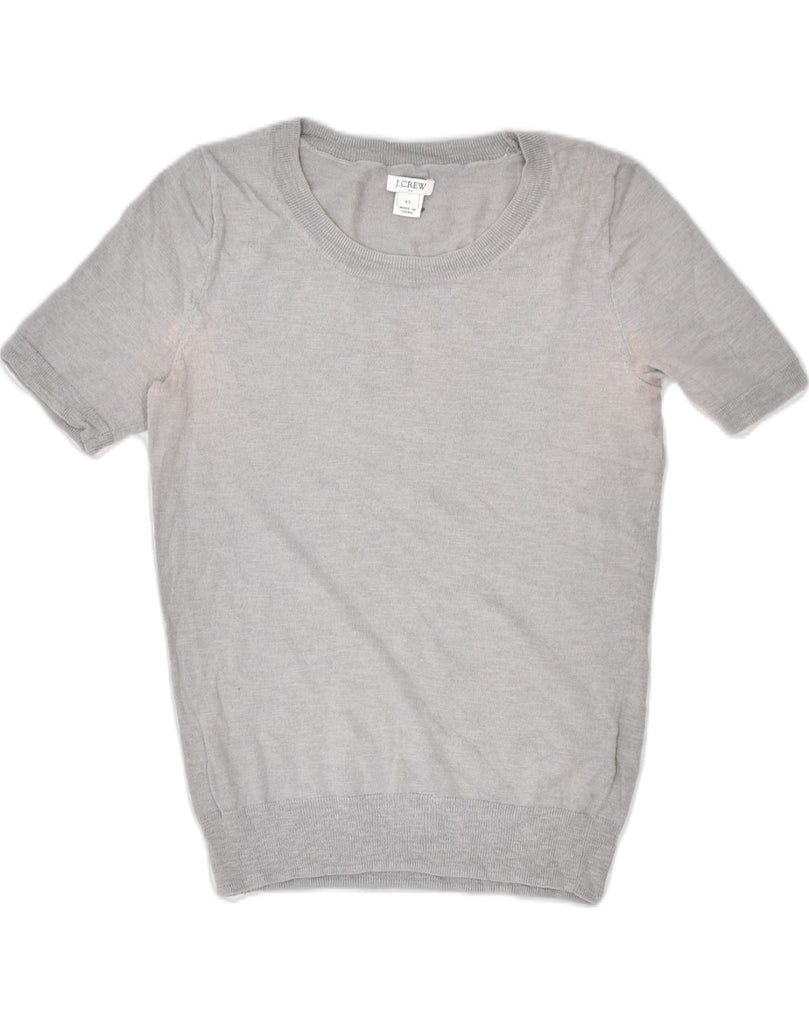 J. CREW Womens T-Shirt Top UK 6 XS Grey Cotton Classic | Vintage | Thrift | Second-Hand | Used Clothing | Messina Hembry 