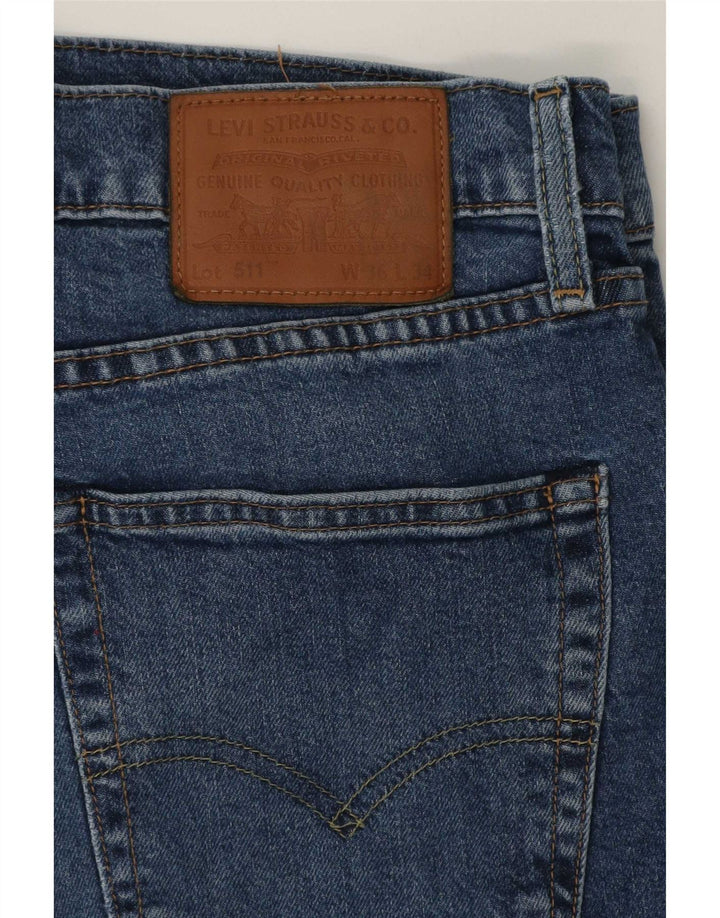 Levi's Mens 511 Slim Jeans W36 L34 Blue Cotton
