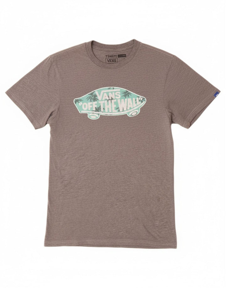 Vans Mens Custom Fit Graphic T-Shirt Top Small Grey