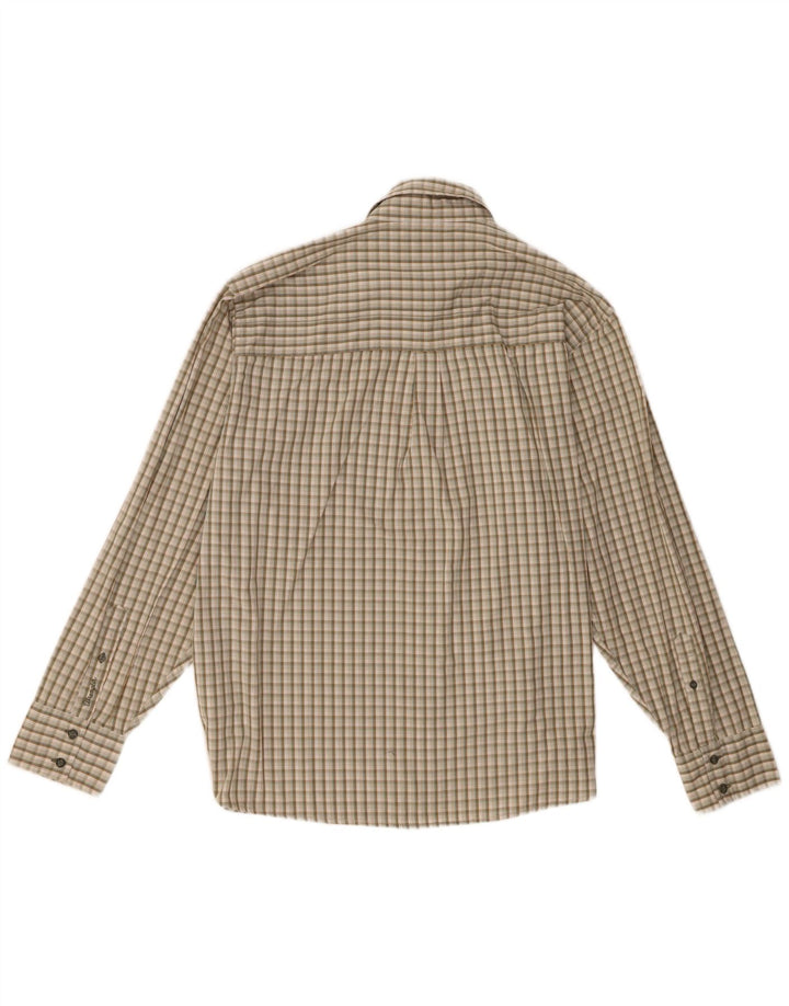 Wrangler Mens Shirt XL Beige Check Cotton