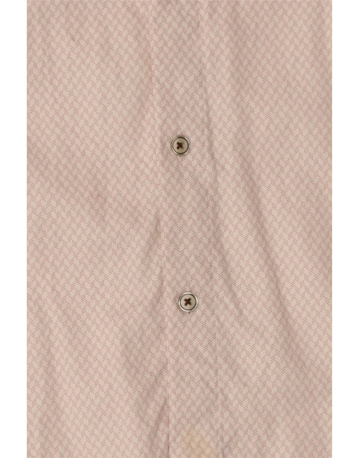 Ted Baker Mens Shirt Size 6 2XL Pink Geometric Cotton