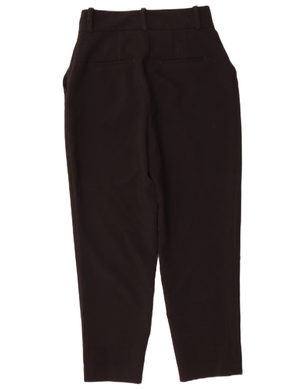 Zara Womens High Waist Tapered Chino Trousers Medium W28 L27 Black