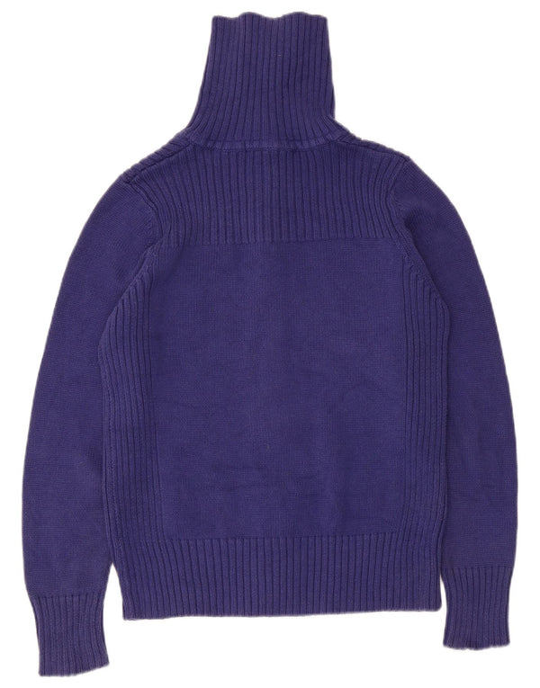 Marks & Spencer Womens Cardigan Sweater UK 14 Medium Blue Cotton