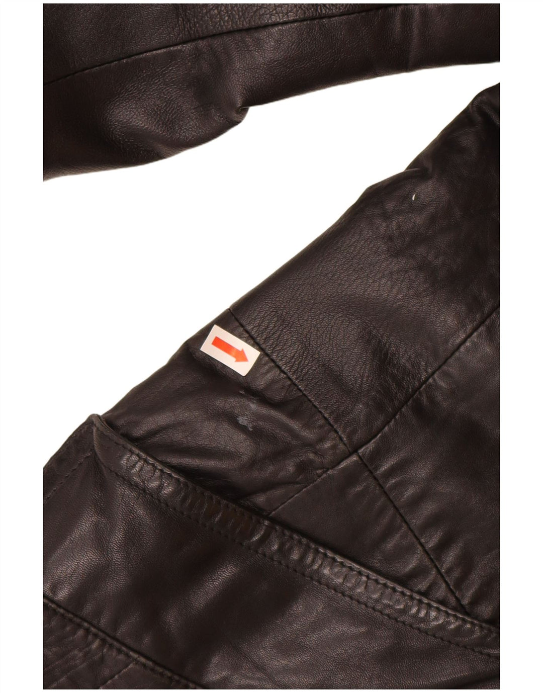 VINTAGE Womens Leather Jacket UK 18 XL Black