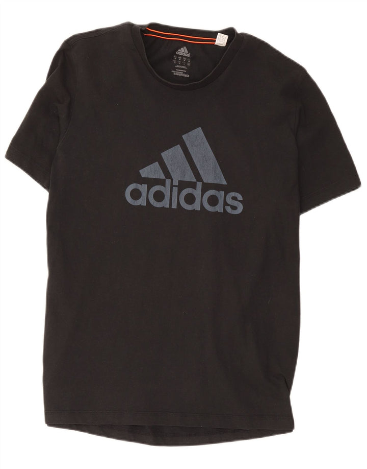 Adidas Mens Graphic T-Shirt Top Medium Black Cotton