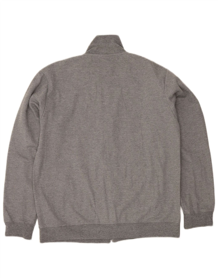 Asics Mens Tracksuit Top Jacket Medium Grey Flecked Cotton