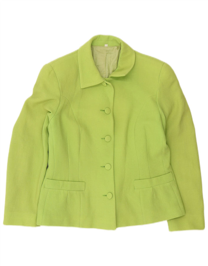 Vintage Womens 5 Button Blazer Jacket IT 44 Medium Green