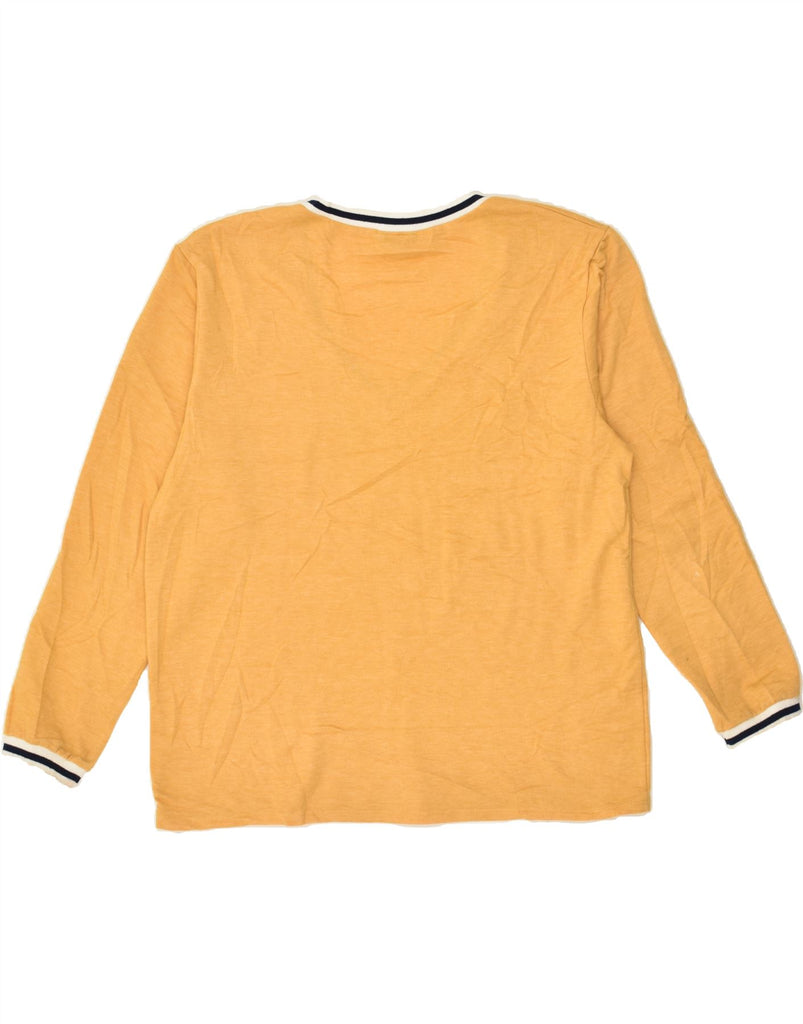 EDDIE BAUER Womens Top Long Sleeve UK 16 Large Yellow Viscose | Vintage Eddie Bauer | Thrift | Second-Hand Eddie Bauer | Used Clothing | Messina Hembry 