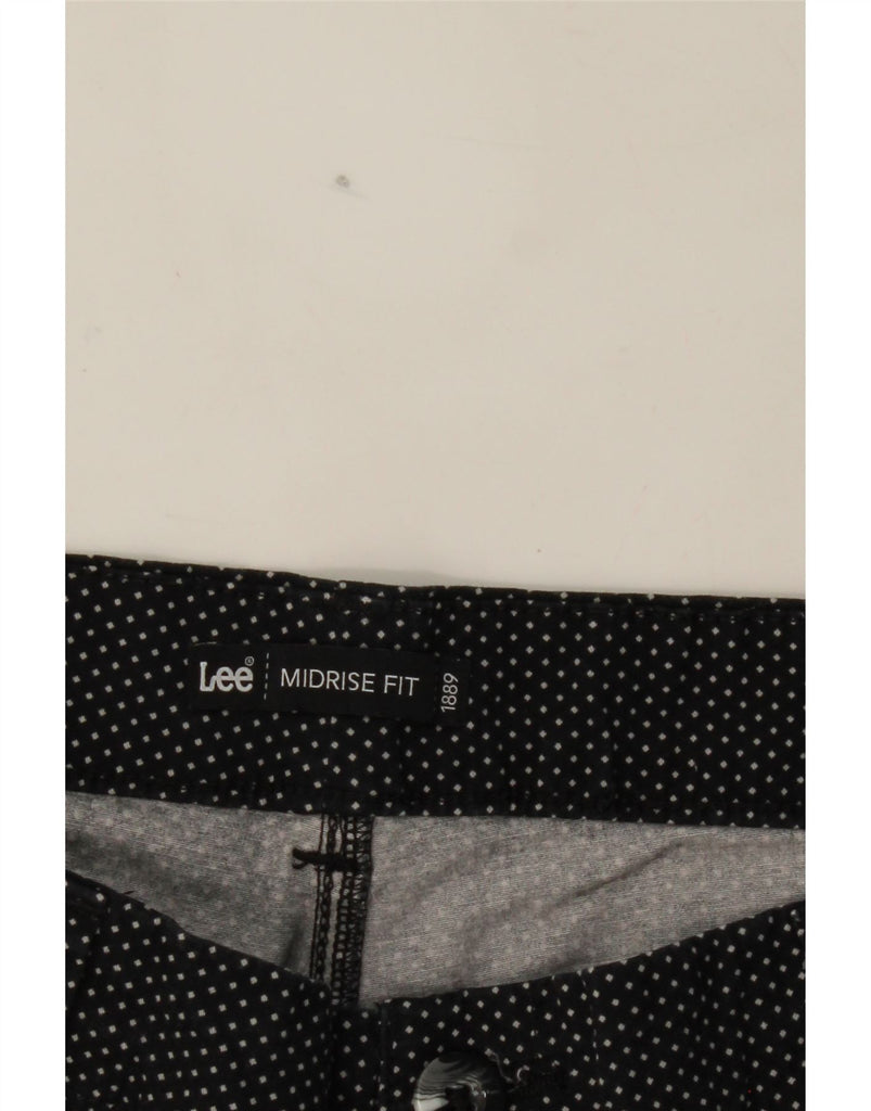 LEE Womens Mid Rise Straight Capri Trousers W34 L24 Black Spotted Vintage Lee and Second-Hand Lee from Messina Hembry 