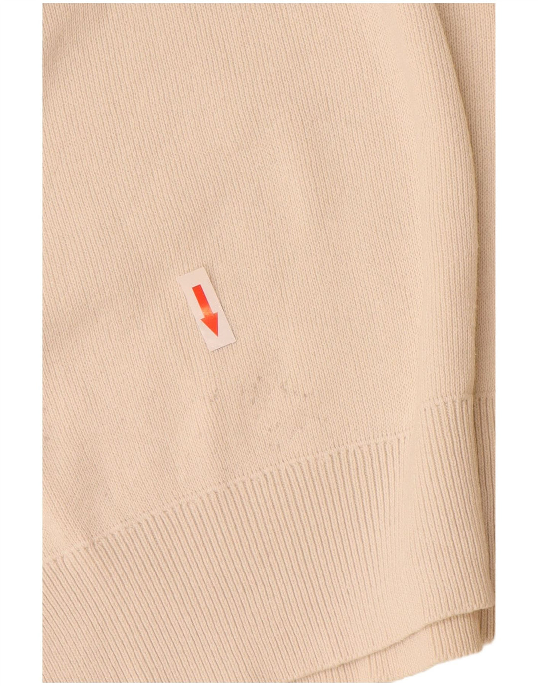 Zara Mens Zip Neck Jumper Sweater Large Off White Cotton