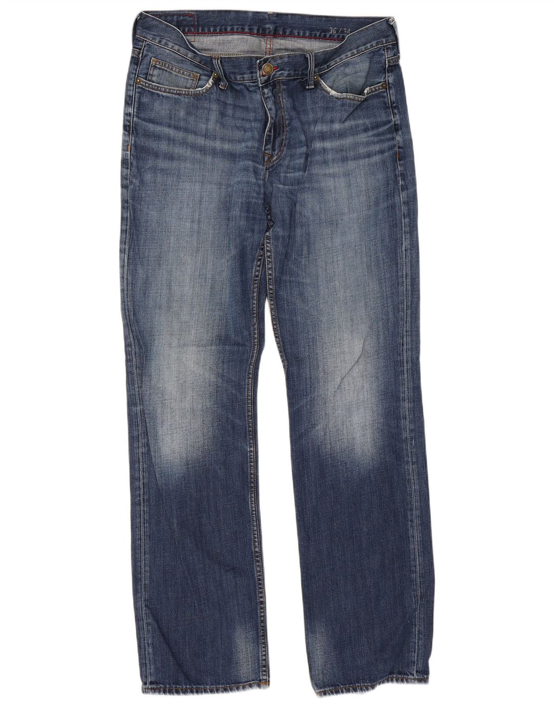 Tommy Hilfiger Mens Regular Straight Jeans W36 L34 Blue Cotton