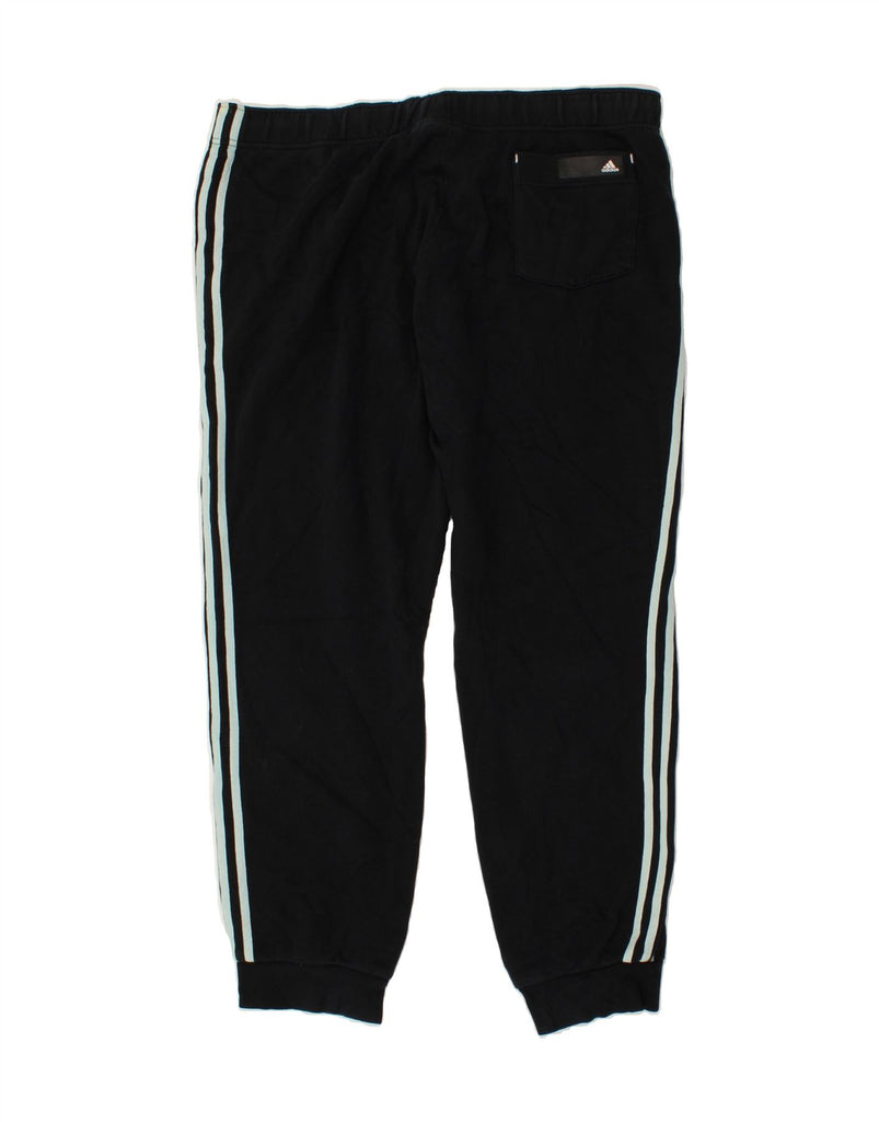 ADIDAS Mens Graphic Tracksuit Trousers Joggers XL Black Cotton | Vintage Adidas | Thrift | Second-Hand Adidas | Used Clothing | Messina Hembry 