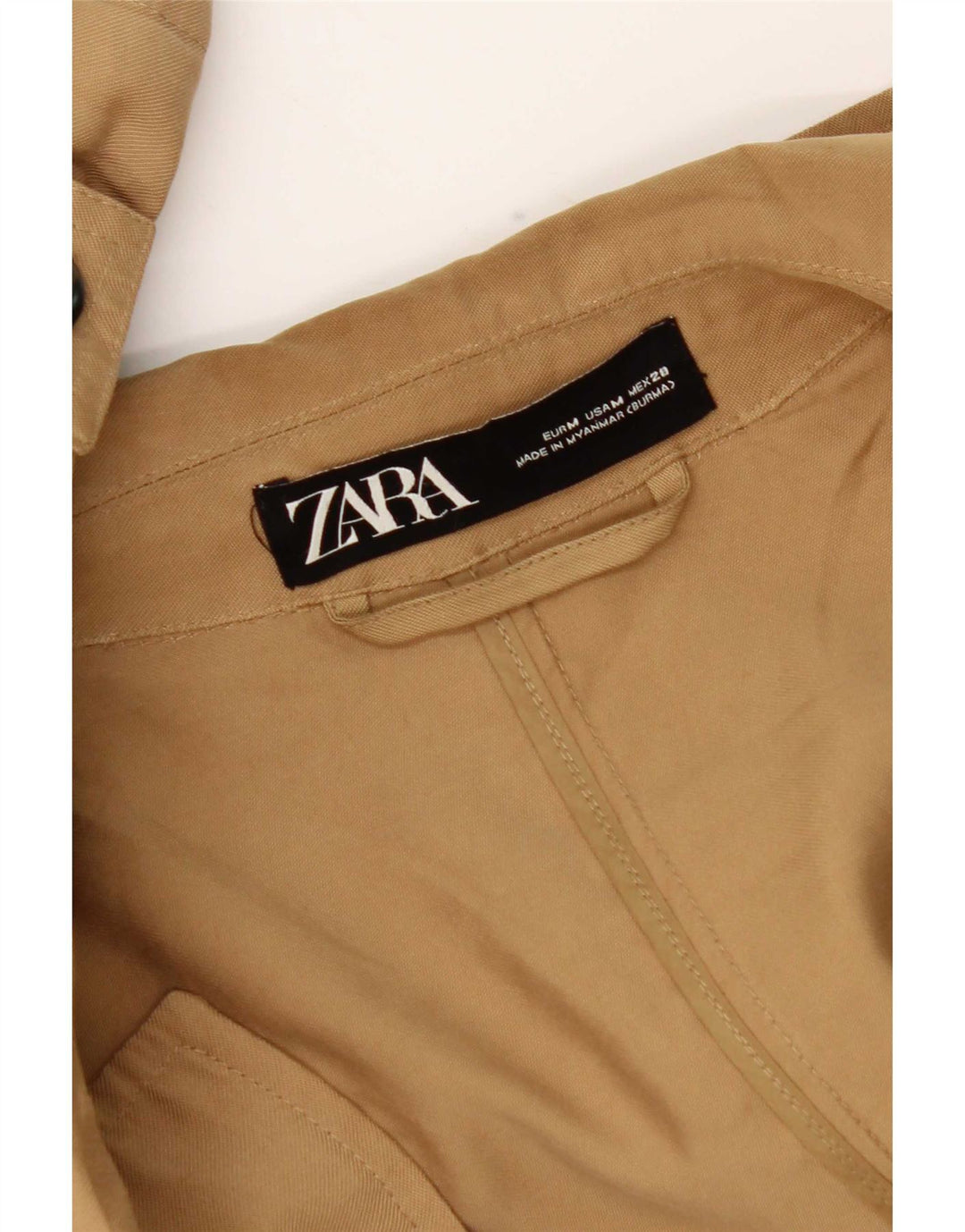 Zara Womens Oversized Open Overcoat UK 14 Medium Beige