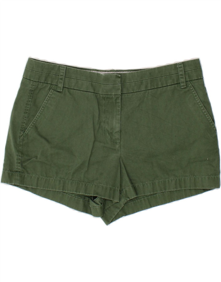 J. CREW Womens Chino Shorts US 10 Large W32 Green Cotton Vintage J. Crew and Second-Hand J. Crew from Messina Hembry 