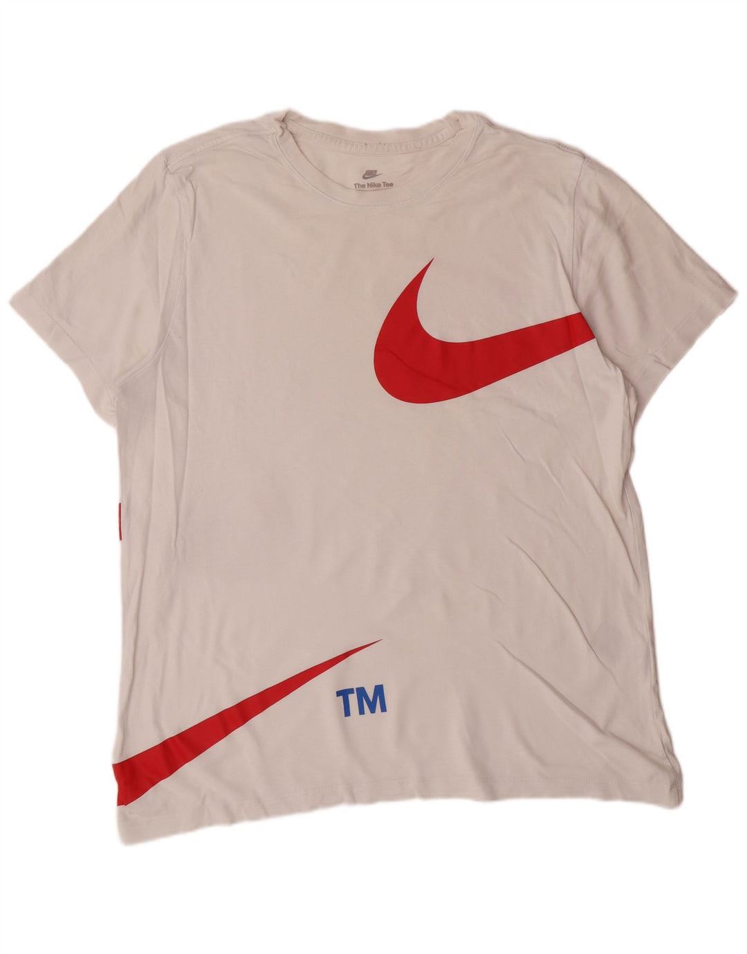 NIKE Mens Graphic T-Shirt Top XL White Cotton