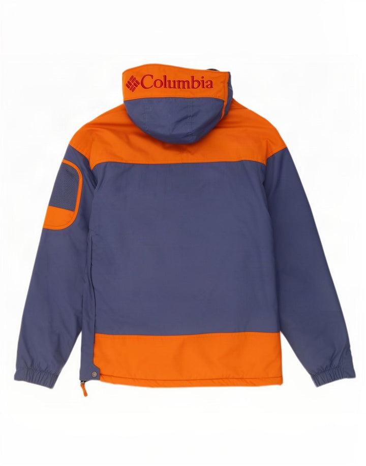 Columbia Mens Graphic Anorak Jacket UK 36 Small Navy Blue Colourblock