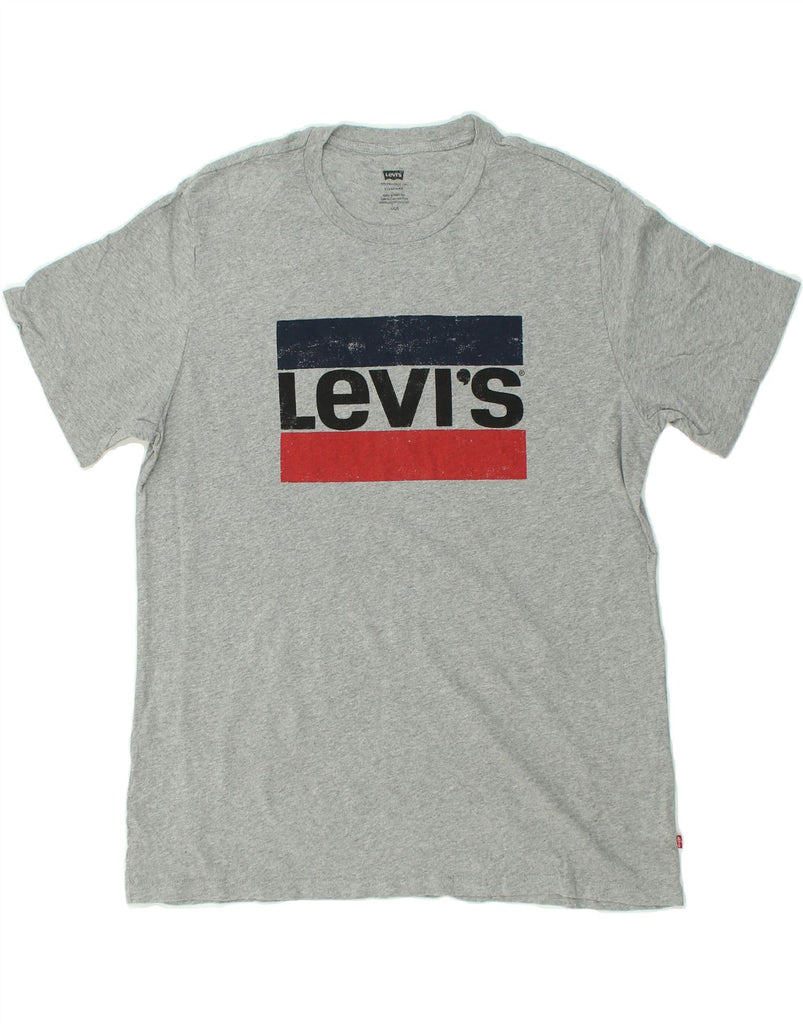 LEVI'S Mens Standard Graphic T-Shirt Top Large Grey Cotton | Vintage Levi's | Thrift | Second-Hand Levi's | Used Clothing | Messina Hembry 