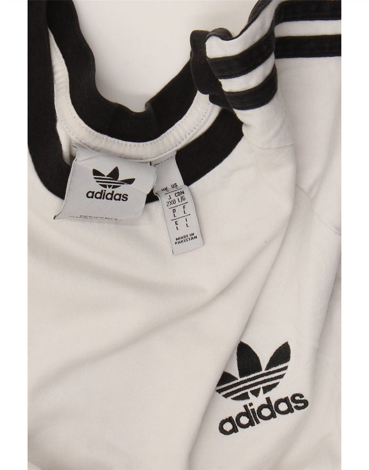 Adidas Mens Top Long Sleeve Large White