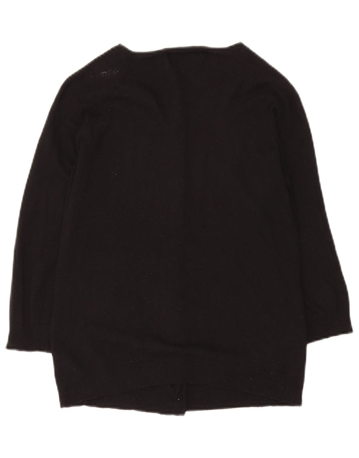 Zara Womens Cardigan Sweater UK 12 Medium Black Rayon