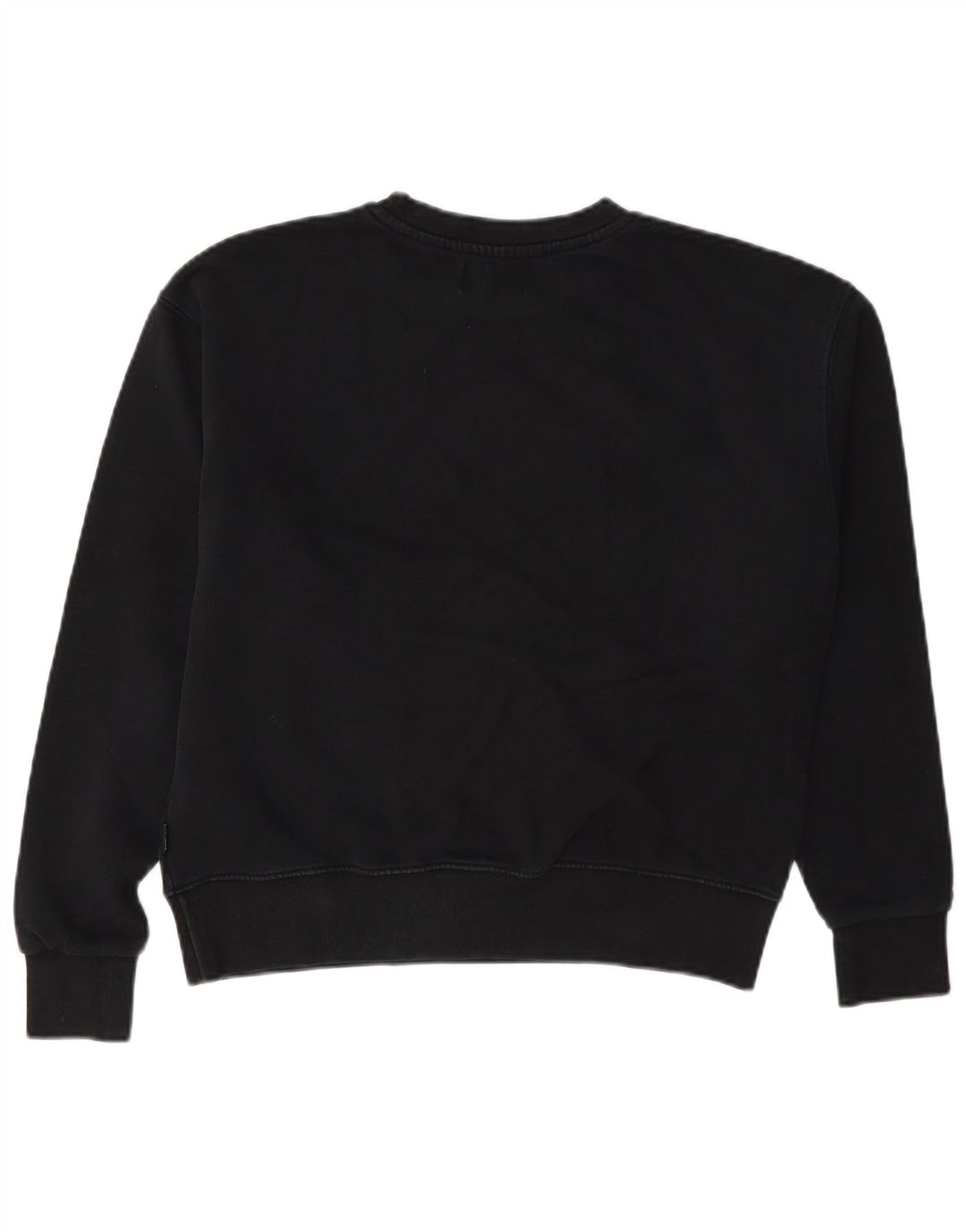 Converse Womens Oversized Sweatshirt Jumper UK 6 XS Black Cotton