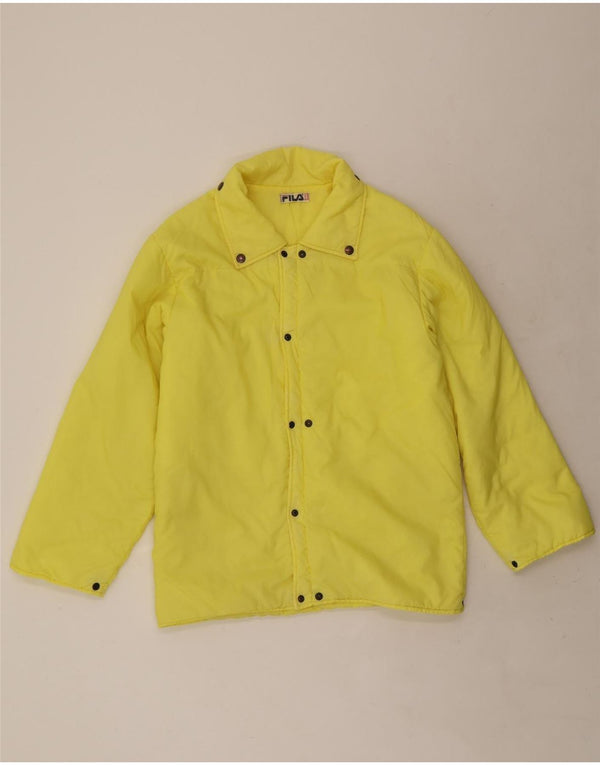 Fila Mens Liner Padded Jacket IT 48 Medium Yellow
