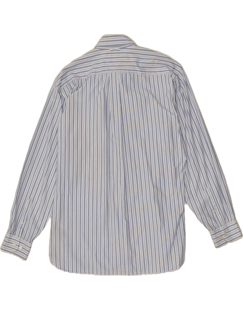 TOMMY HILFIGER Mens 80'S Two Ply Shirt Size 15 1/2 16 Medium Blue Striped | Vintage Tommy Hilfiger | Thrift | Second-Hand Tommy Hilfiger | Used Clothing | Messina Hembry 