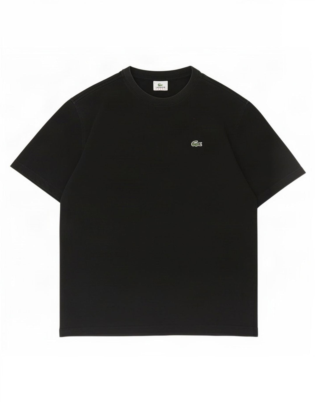 Lacoste Mens T-Shirt Top Size 5 Large Black Cotton