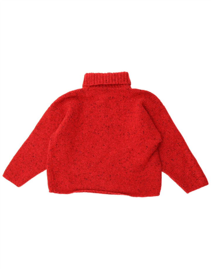 Rossan Womens Roll Neck Jumper Sweater UK 14 Large Red Flecked