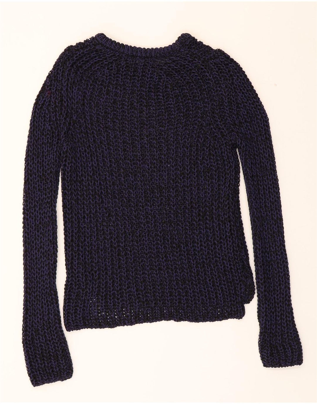 ZARA Womens Oversized Boat Neck Jumper Sweater UK 10 Small Navy Blue Vintage Zara and Second-Hand Zara from Messina Hembry 