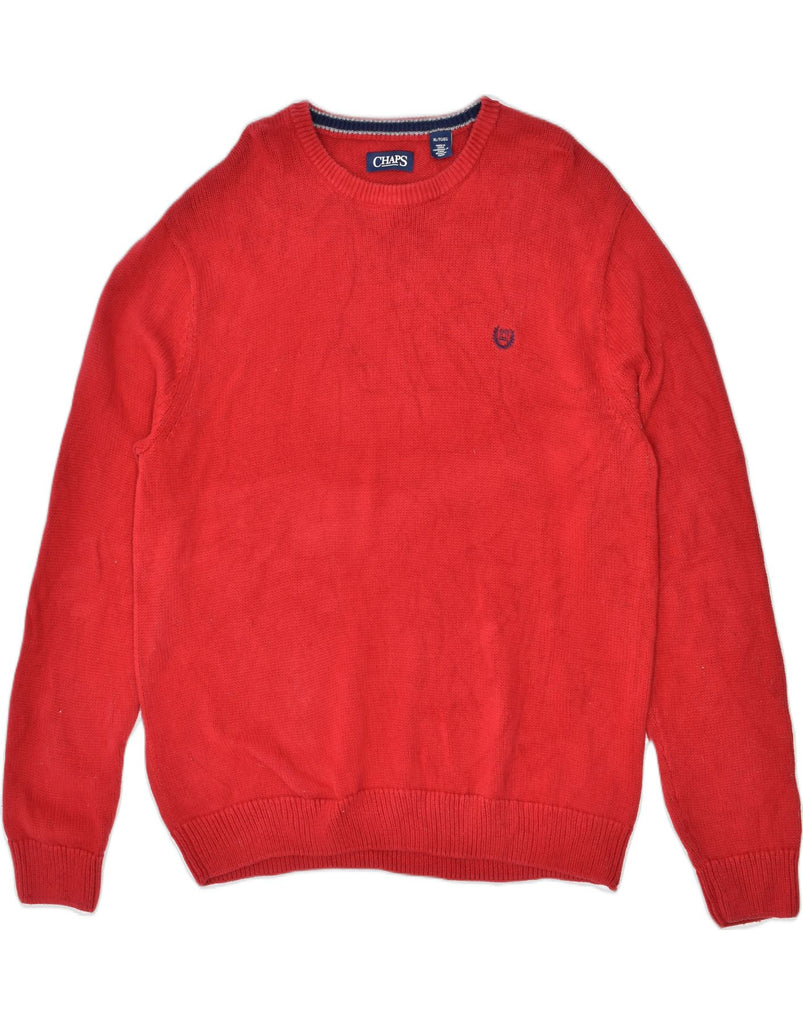 CHAPS Mens Crew Neck Jumper Sweater XL Red Cotton | Vintage | Thrift | Second-Hand | Used Clothing | Messina Hembry 