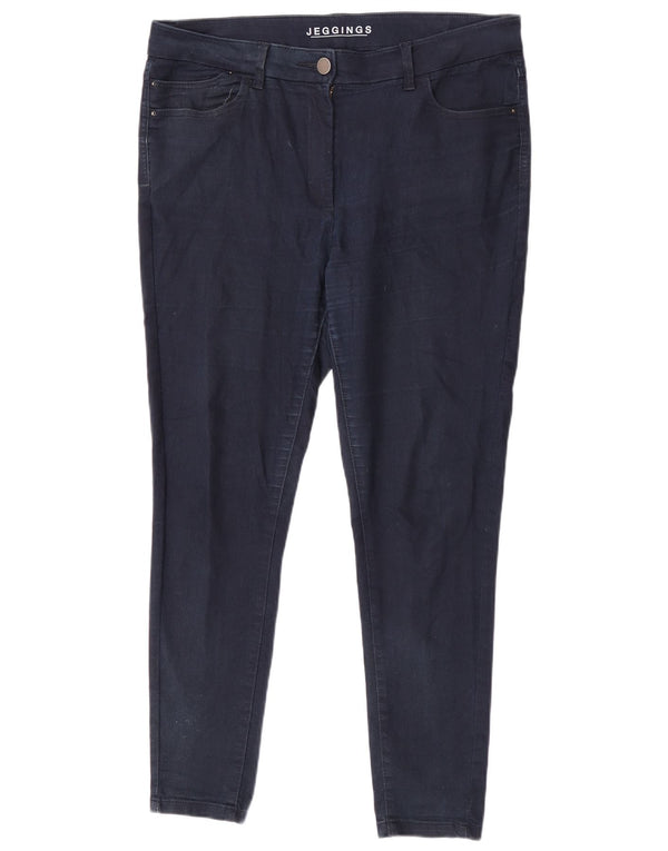 Marks & Spencer Womens Jegging Jeans UK 16 Large W34 L28 Navy Blue Cotton