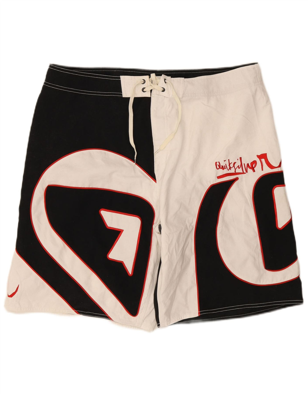 Quiksilver Mens Graphic Swimming Shorts XL Black Colourblock Polyester