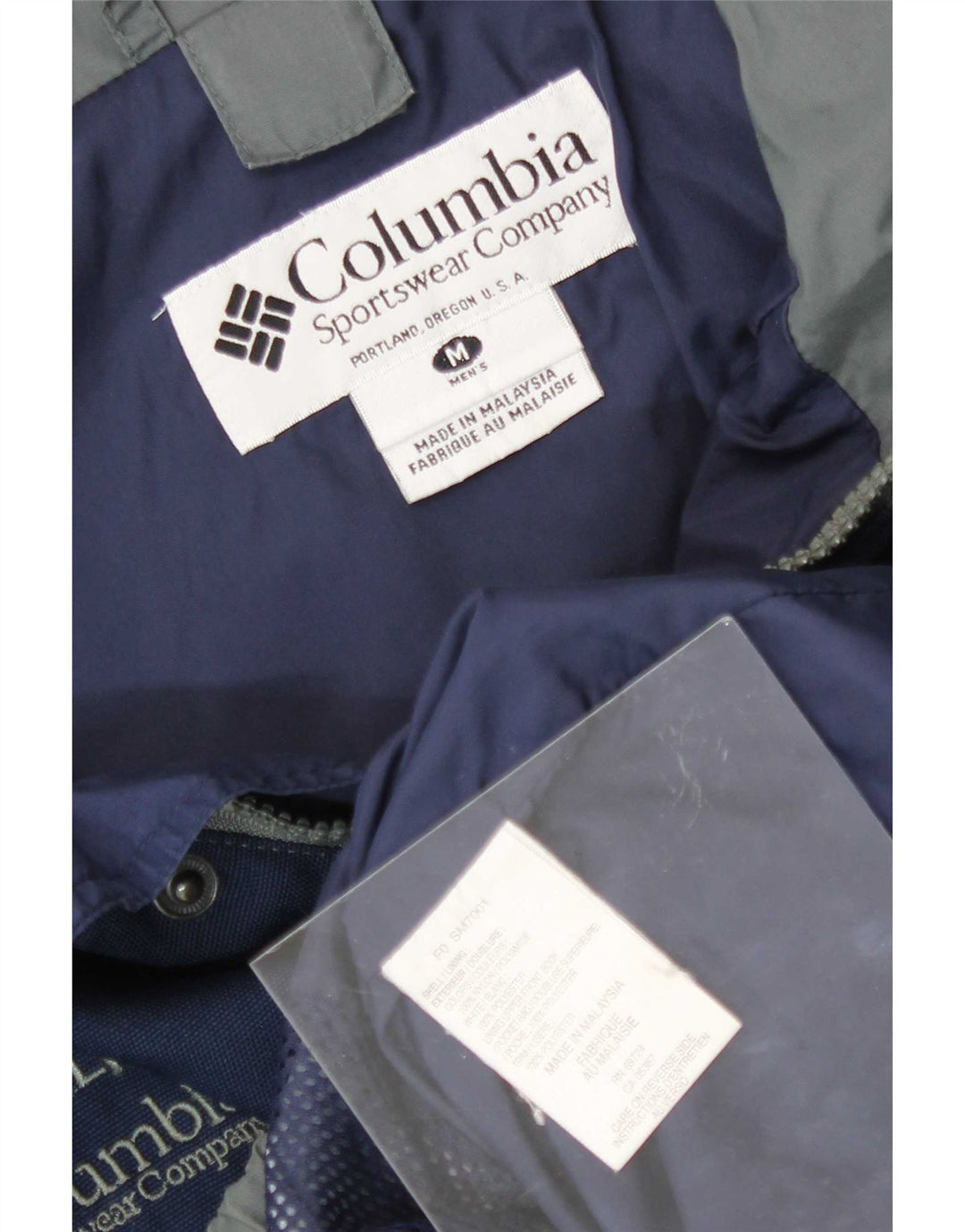 Columbia Mens Bugaboo Loose Fit Rain Jacket UK 38 Medium Grey Colourblock