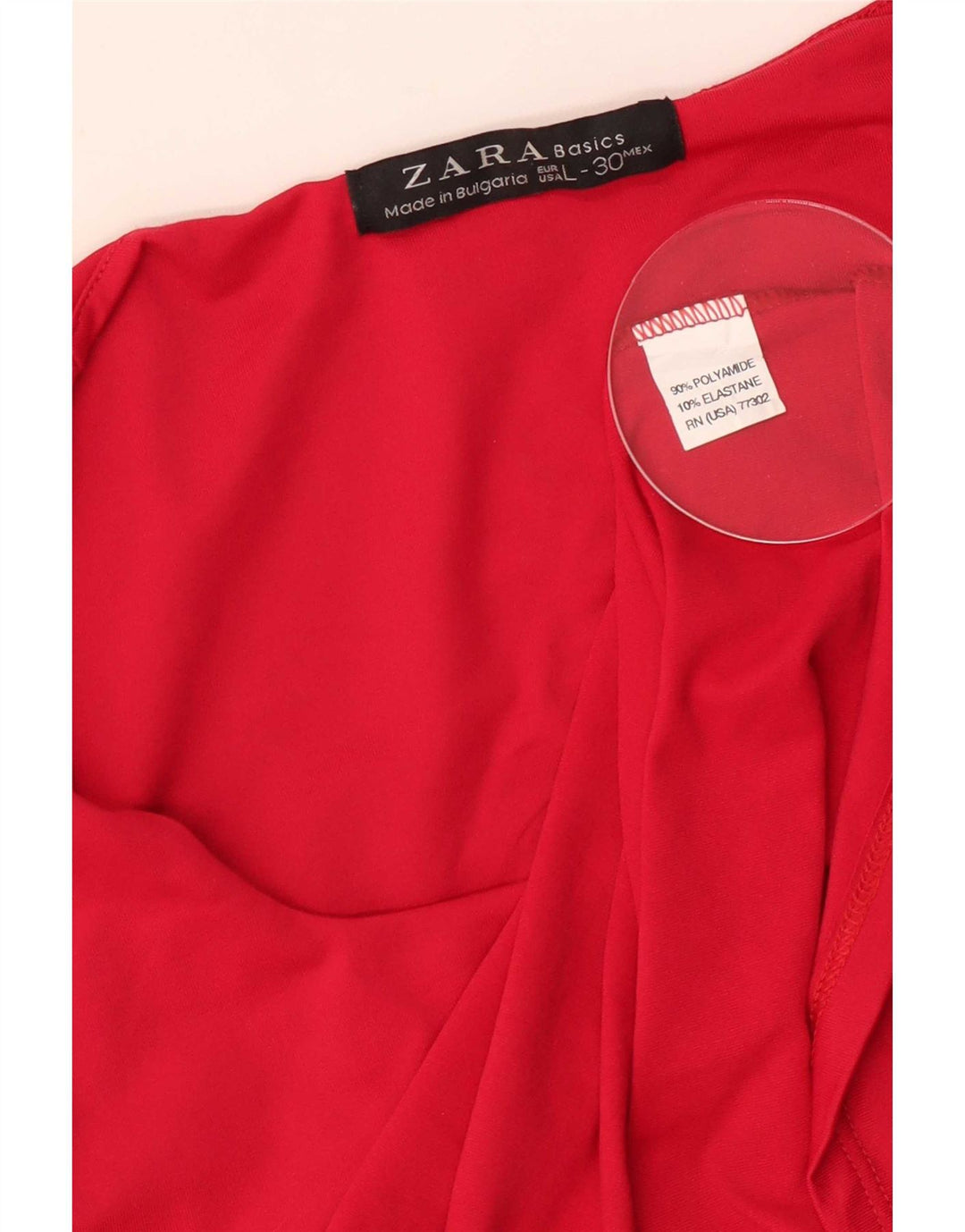 Zara Womens Vest Top UK 14 Large Red Polyamide