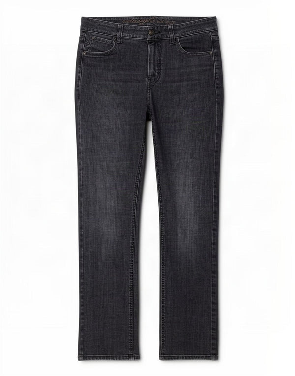 Marks & Spencer Womens Bootcut Jeans UK 10 Small W27 L29 Navy Blue Cotton