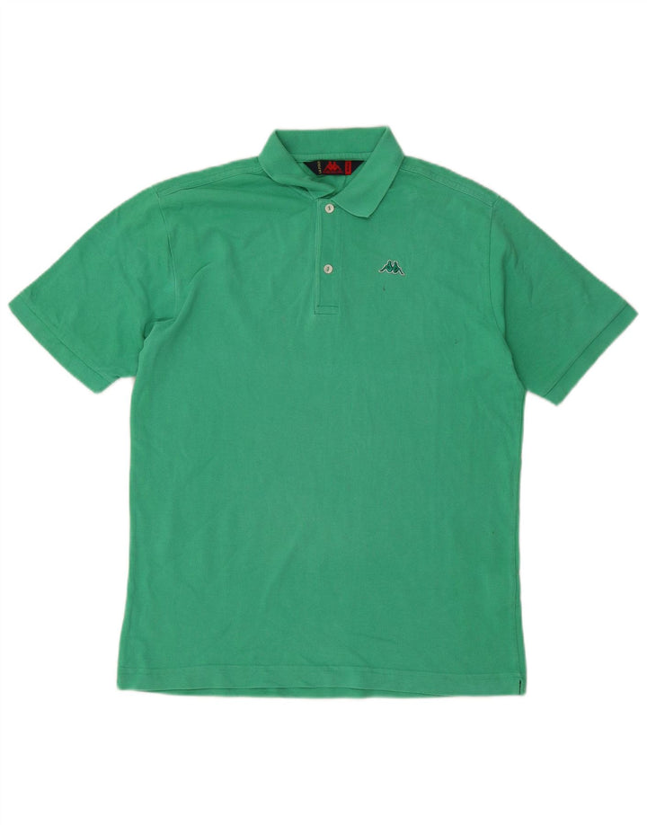 Kappa Mens Polo Shirt Medium Green Cotton