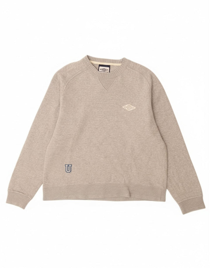 Umbro Mens Sweatshirt Jumper UK 35/37 Small Grey Cotton