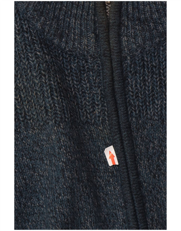 Marks & Spencer Mens Regular Fit Cardigan Sweater Medium Blue Acrylic