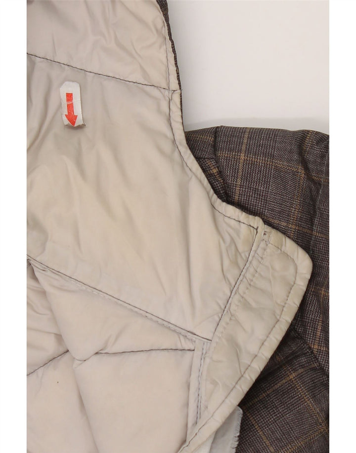 Colmar Boys Hooded Padded Jacket 13-14 Years Grey Check Polyester