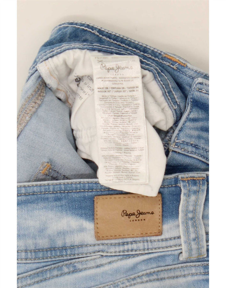 PEPE Jeans Womens Straight W29 L32 Blue Cotton