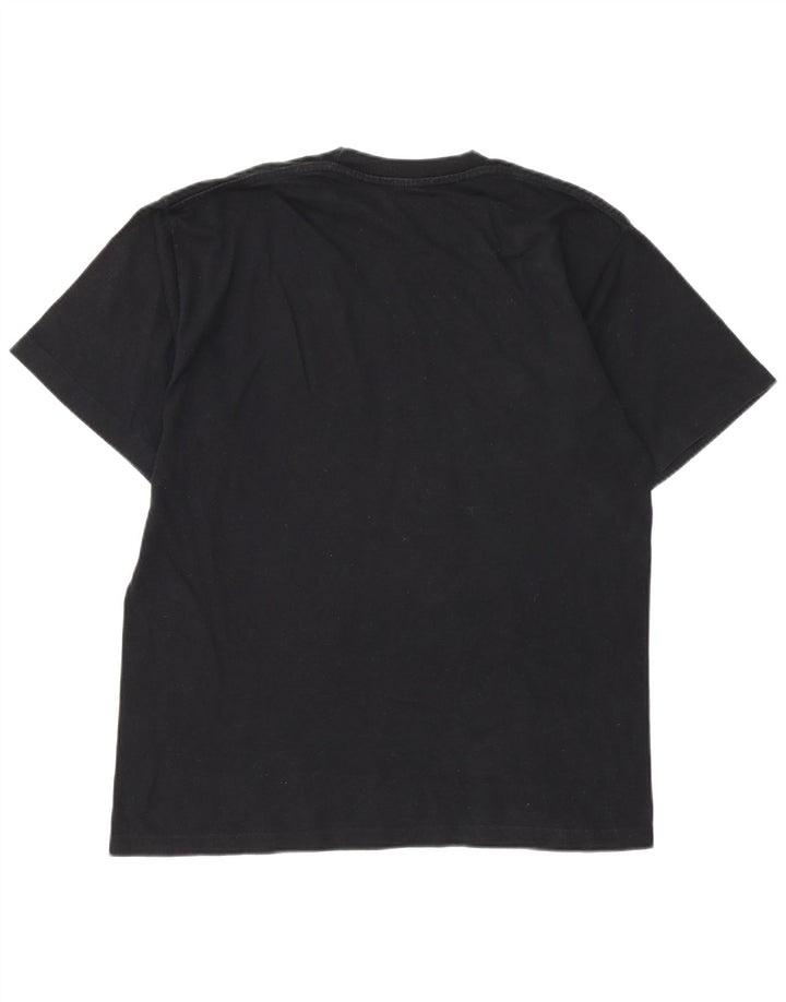 CHAMPION Mens Graphic T-Shirt Top Medium Black Cotton