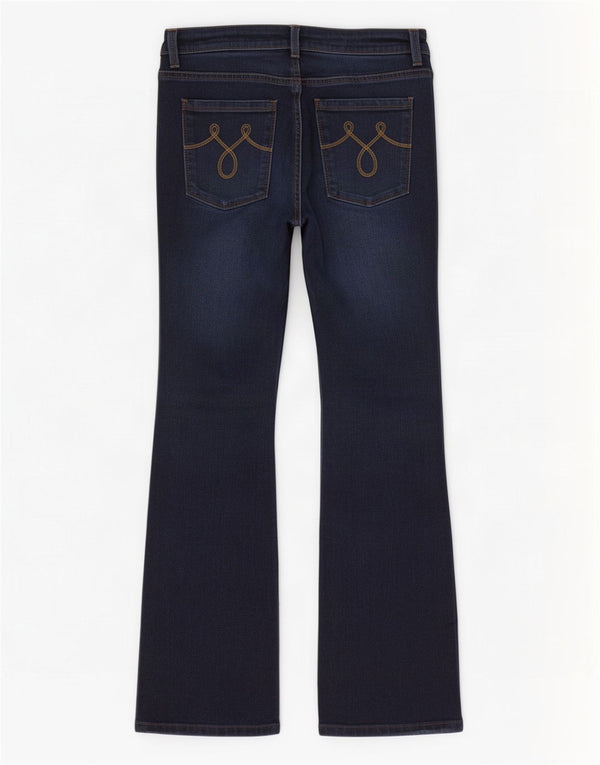 Oasis Womens Scarlet Bootcut Jeans UK 10 Small W27 L30 Navy Blue Cotton