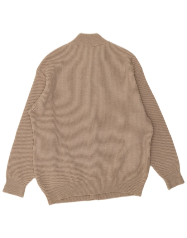 Lana Gatto Mens Cardigan Sweater Large Beige Wool