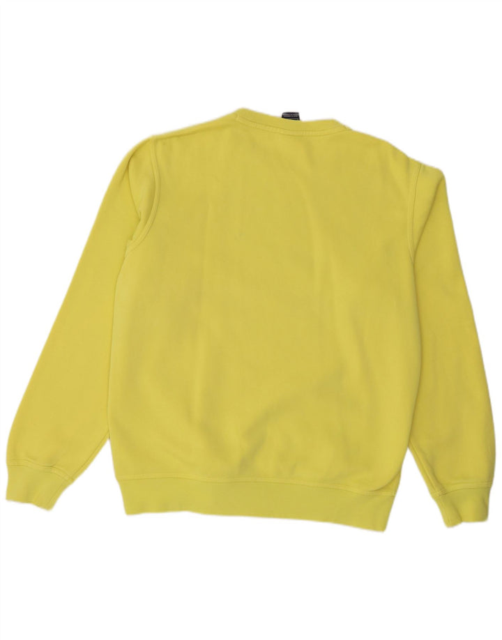 Nike Mens Sweatshirt Jumper Medium Yellow Cotton