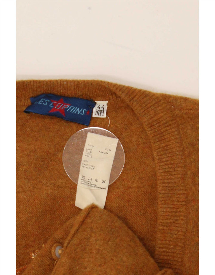 Les Copains Womens Graphic Oversized Cardigan Sweater IT 44 Medium Beige