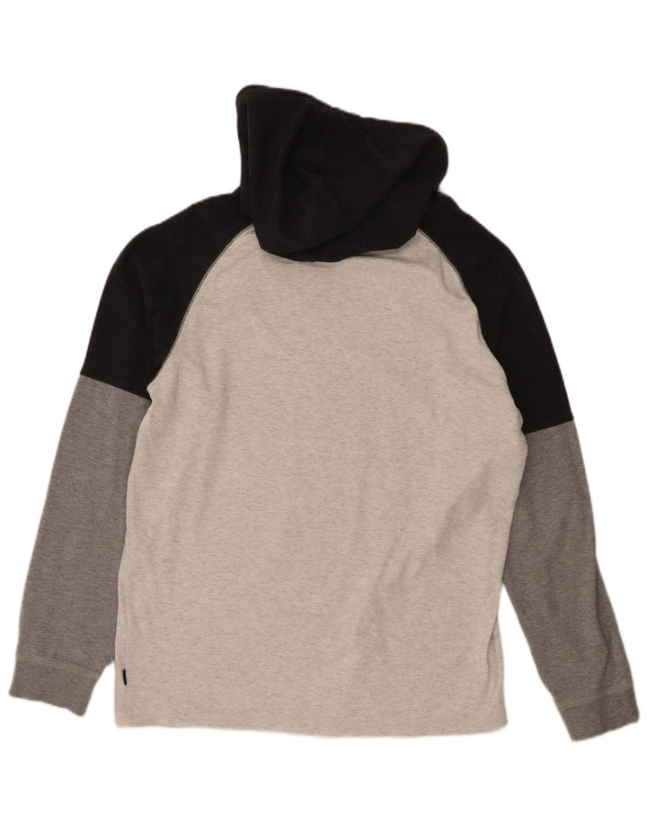 Rip Curl Mens Hooded Top Long Sleeve Medium Grey Colourblock Cotton