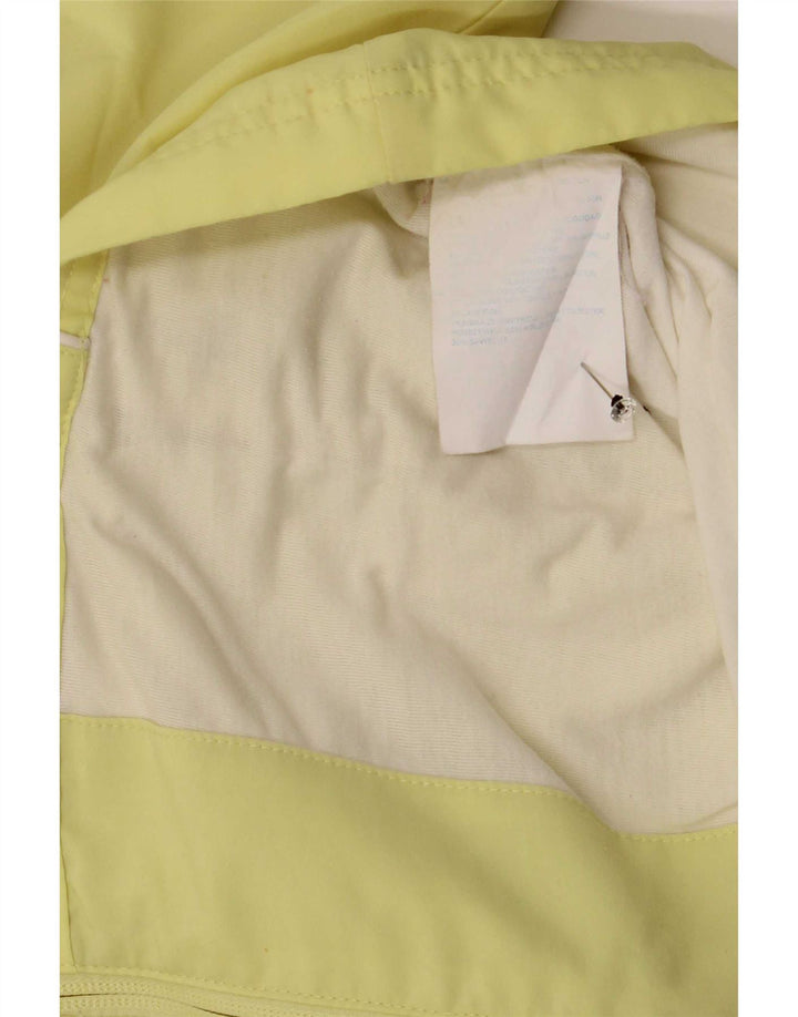 Reebok Womens Tracksuit Top Jacket UK 10 Small Yellow Cotton