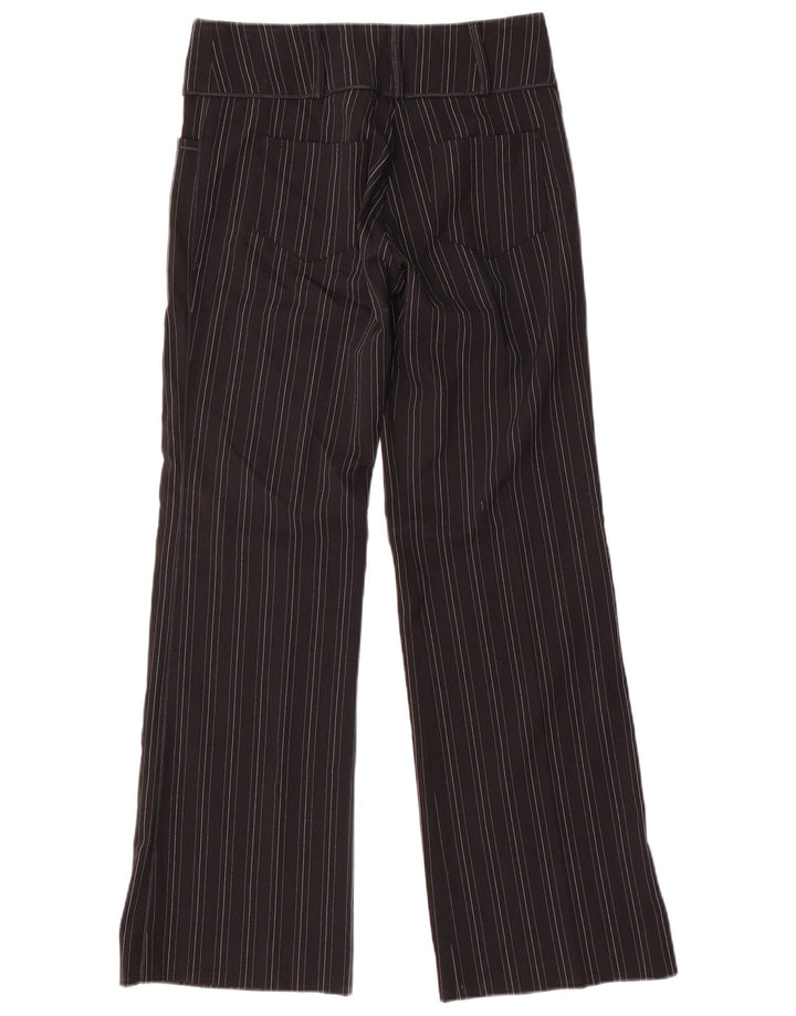 GUESS Womens Straight Casual Trousers IT 40 Small W30 L31 Black Striped