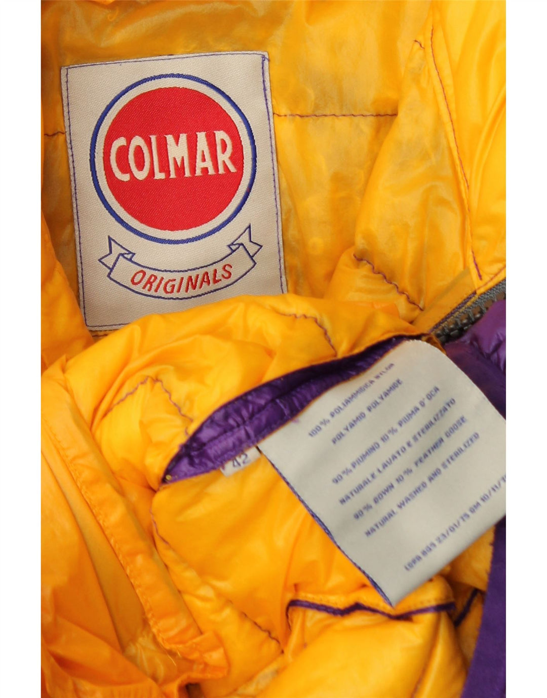 COLMAR Womens Hooded Padded Jacket IT 42 Small Purple Polyamide